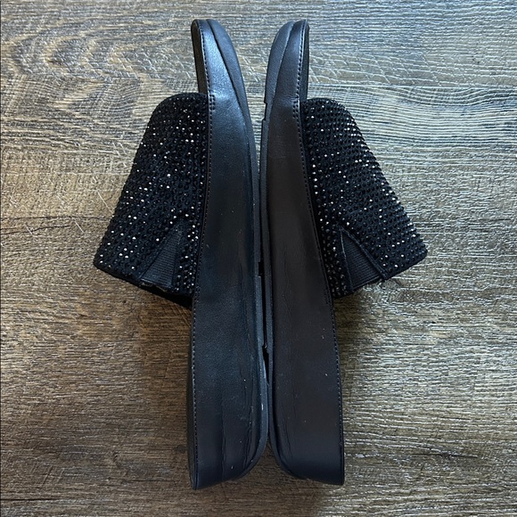 Fitflop Ginny Glitz Pool Slide Sandal, Woman’s Size 11 Black - Picture 2 of 6